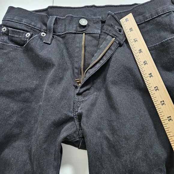 Levi's Jeans Men 30x32/31 Black 511 Slim Fit Tapered Stretch Pockets Zip Western - Picture 9 of 16